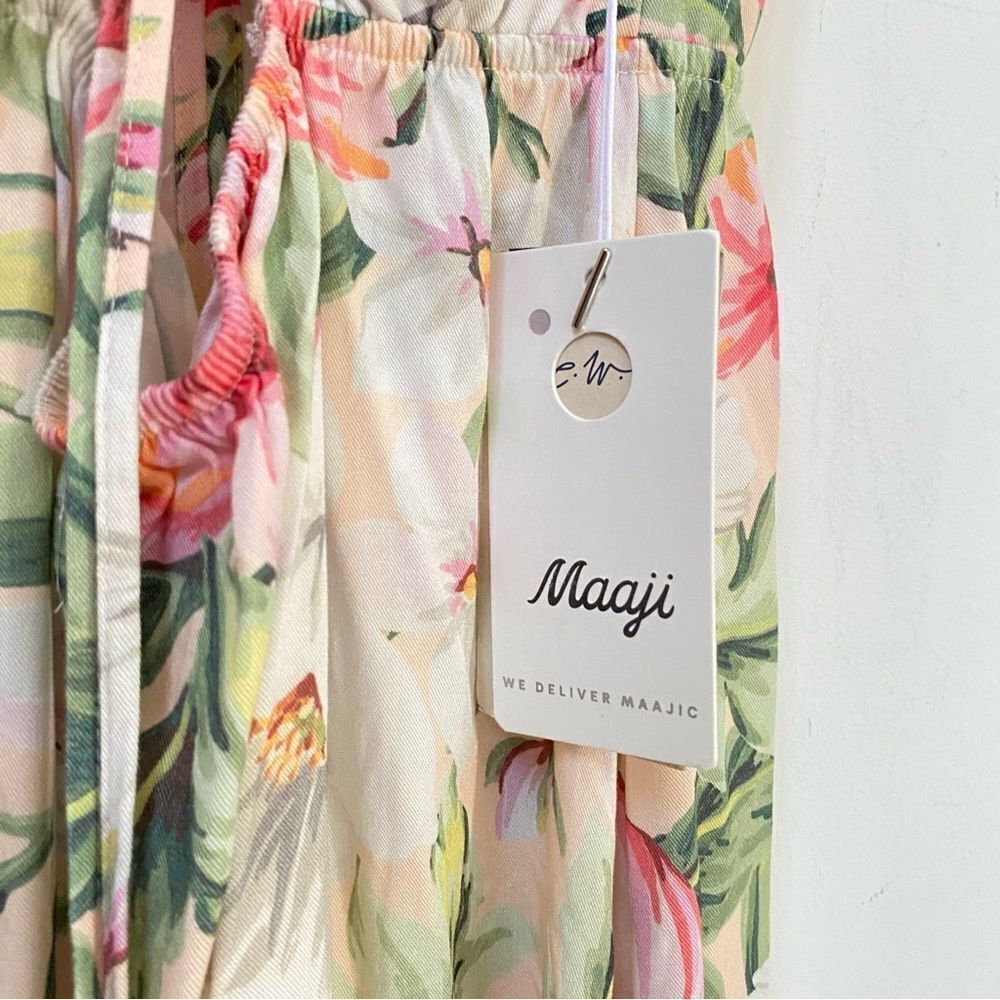 NWT Maaji Summer Long Deep V Dress Size 6-8 - Picture 6 of 8